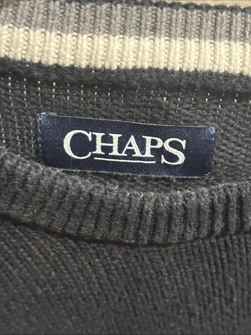 Chaps Men’s Dark Navy Crewneck Sweater L